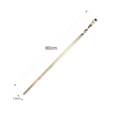 Texas Club Wide Kebab Skewer, 80x 1.8cm.