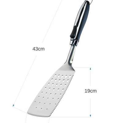 Stainless steel grill spatula, 43cm.