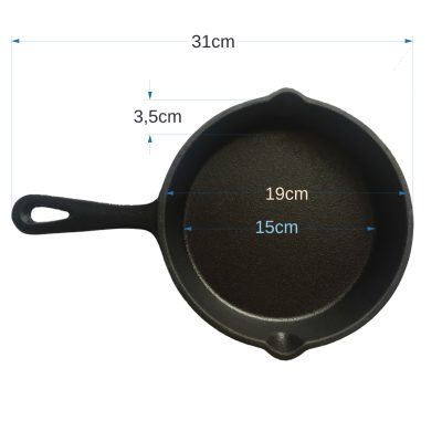 Texas CLub Cast iron frying pan, Ø 20cm.