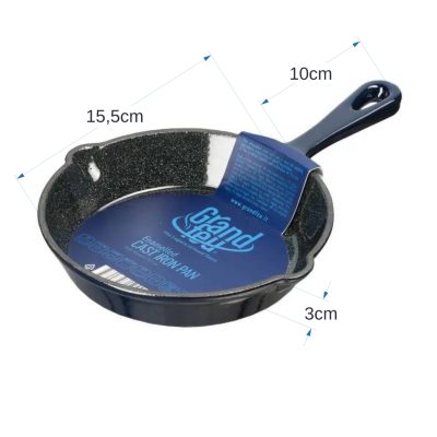 FRYP15M Grand Feu Blue Cast Iron frying pan, Ø 15.5cm.