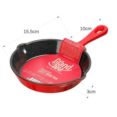Grand Feu Red Cast Iron frying pan, Ø 15.5cm.