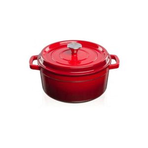 Grandfeu Red Cast Iron Pot, 3.5l.