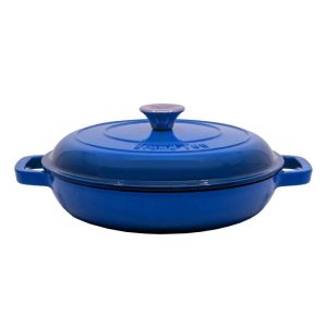 Grandfeu Blue Deep Frying Pan With Lid, 2.6l.