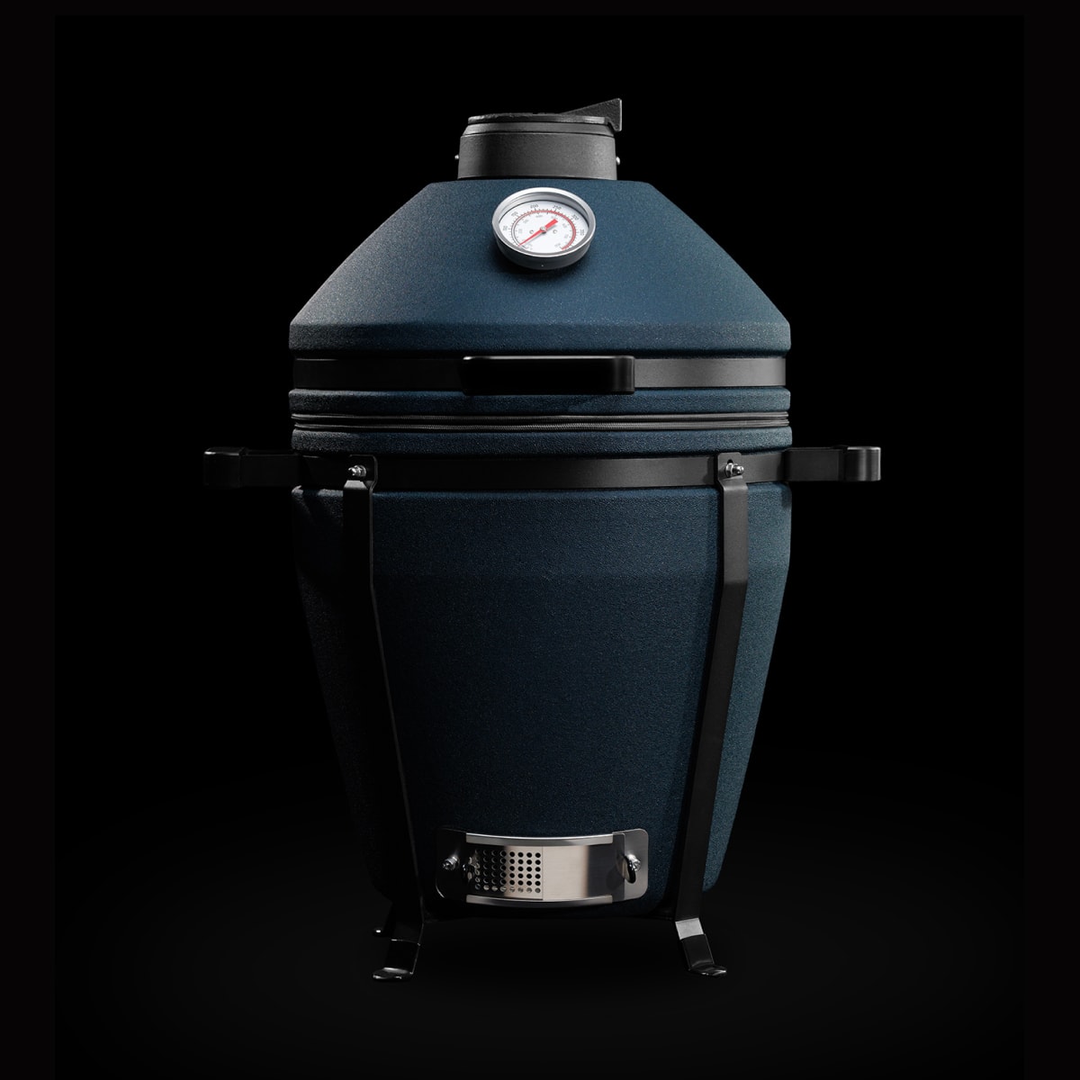 Evo Minimo Navy Matt 3 Compact charcoal ceramic grill with low stand Navy Blue Matte