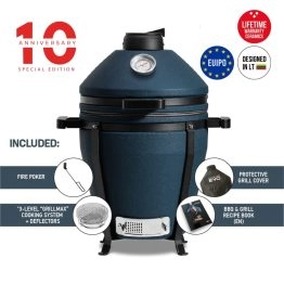 Kamado Bono EVO Minimo Navy Blue Matte 16" Ceramic Grill