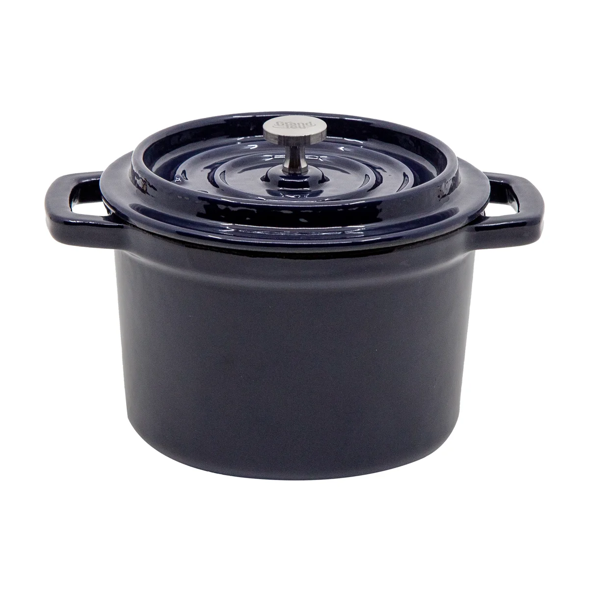 Grand Feu Enamelled Cast Iron Mini Casserole Pot Blue 0.65L