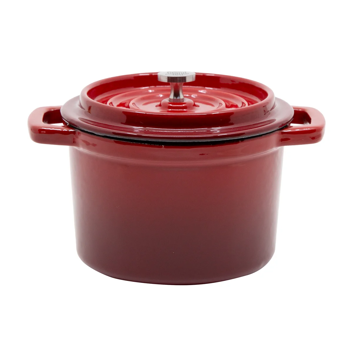 Grand Feu Enamelled Cast Iron Mini Casserole Pot Red 0.65L