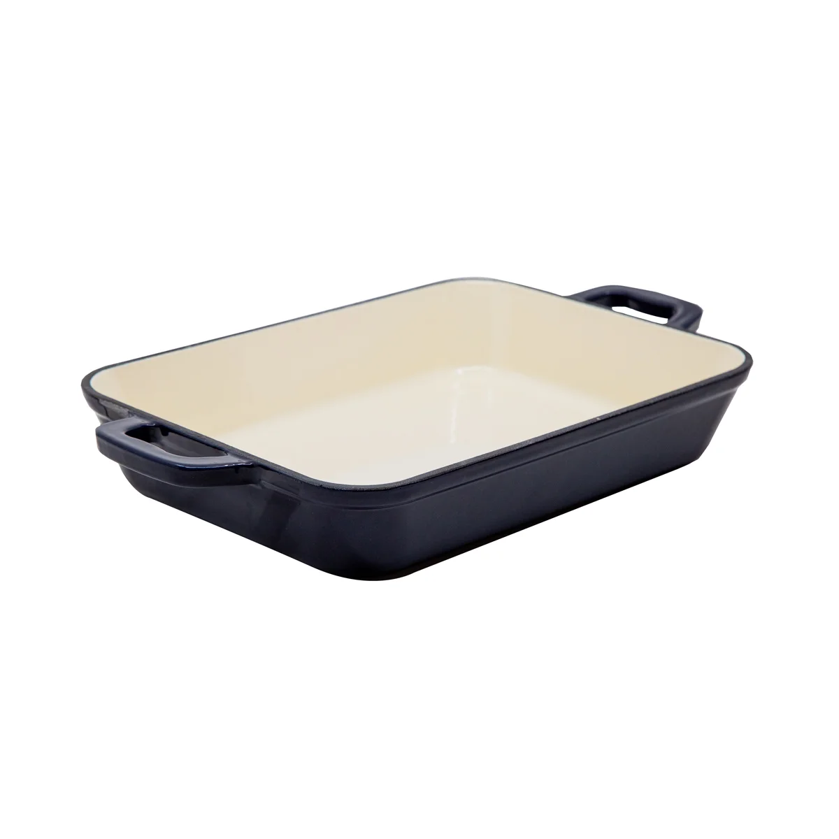 blue 1 Grand Feu Blue Enamelled Cast Iron Baking Dish 2L