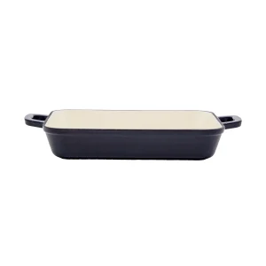 Grand Feu Blue Enamelled Cast Iron Baking Dish 2L