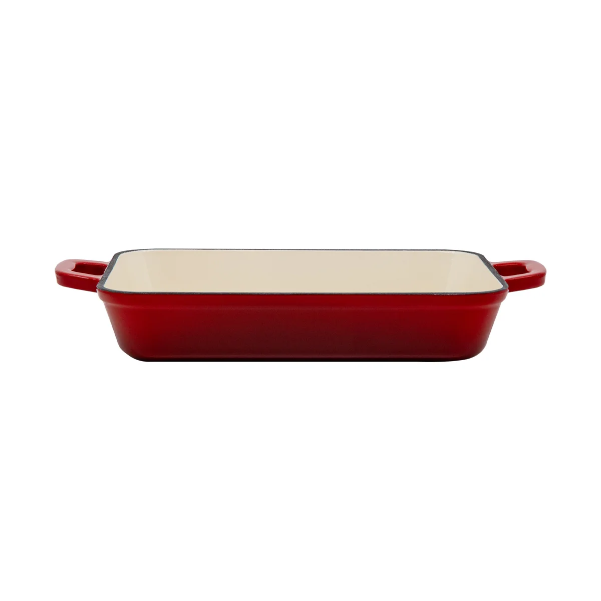 red 2 Grand Feu Red Enamelled Cast Iron Baking Dish 2L