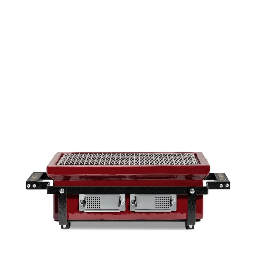 Kamado Bono HIBACHI EVO Table Grill, Rectangular, Royal Red