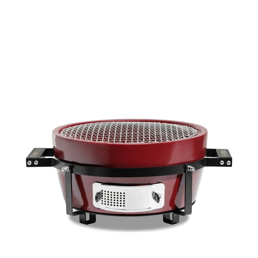 Kamado Bono HIBACHI EVO Table Grill, Round, Royal Red
