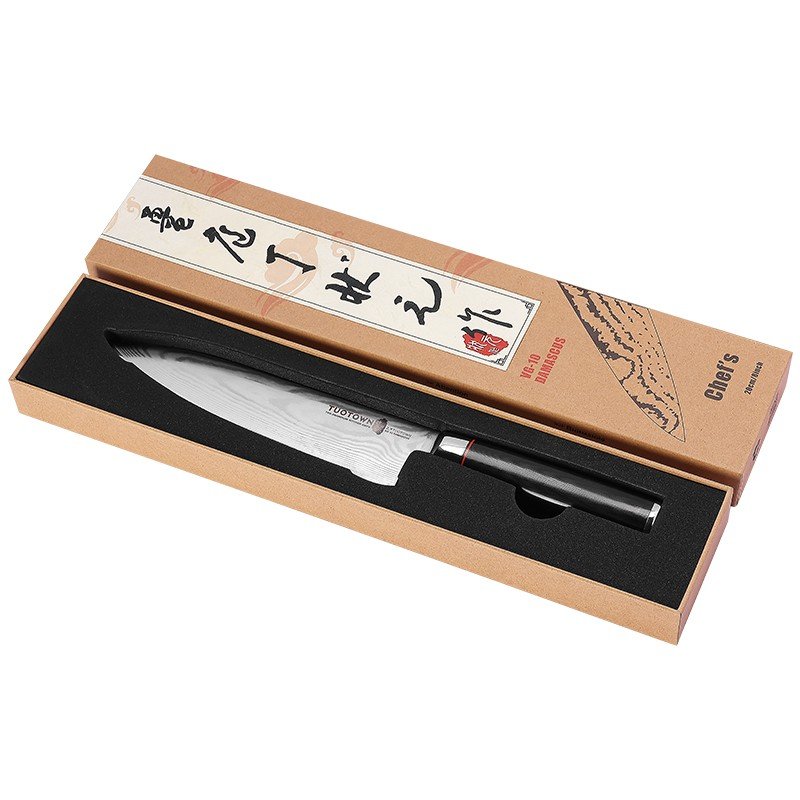 Damascus small paring knife 13 cm