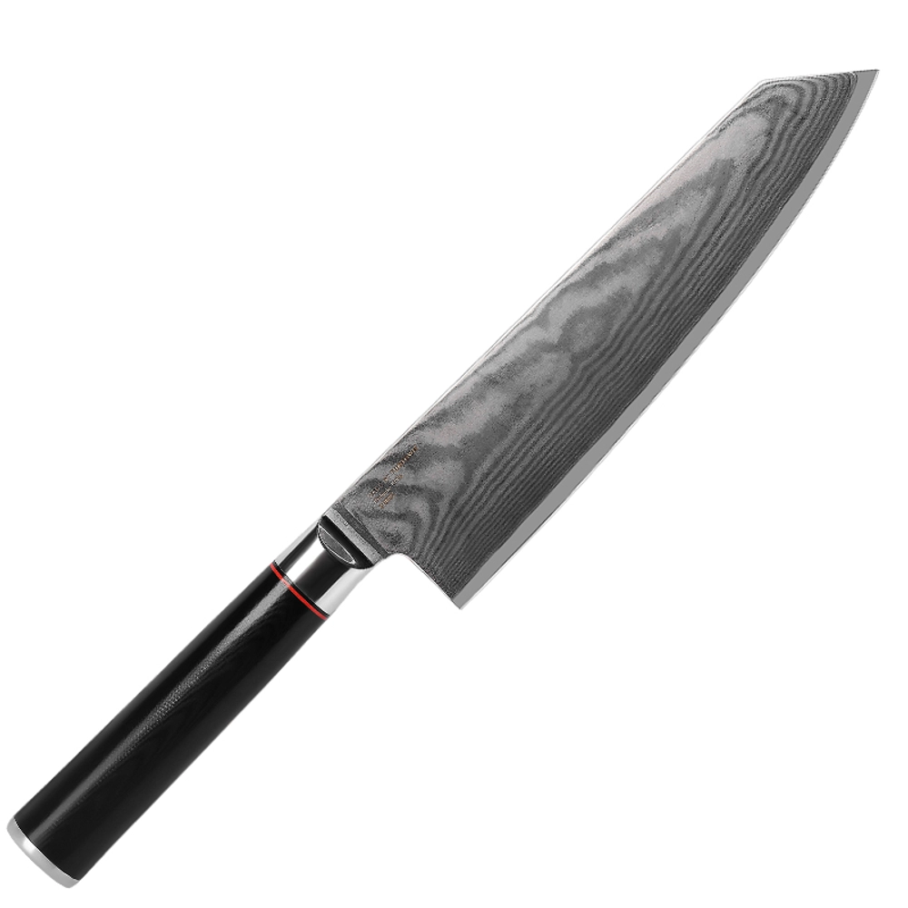 a3 Damascus kiritsuke knife 20 cm with layered steel pattern — view 3