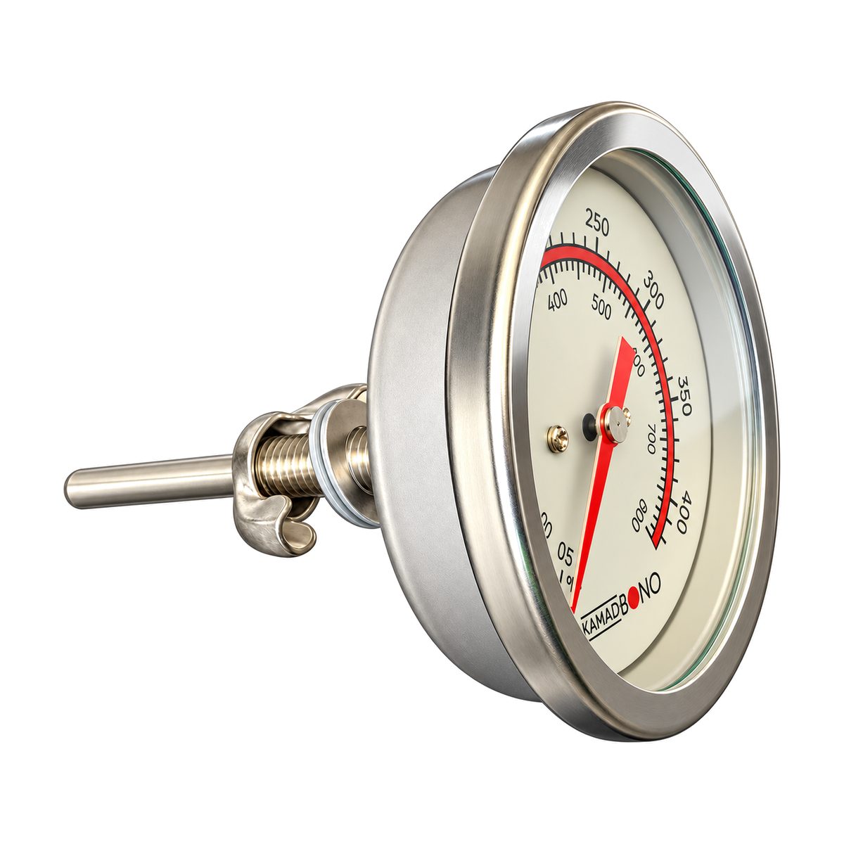 kamado bono evo dome thermometer angled Kamado Bono EVO dome thermometer – angled view