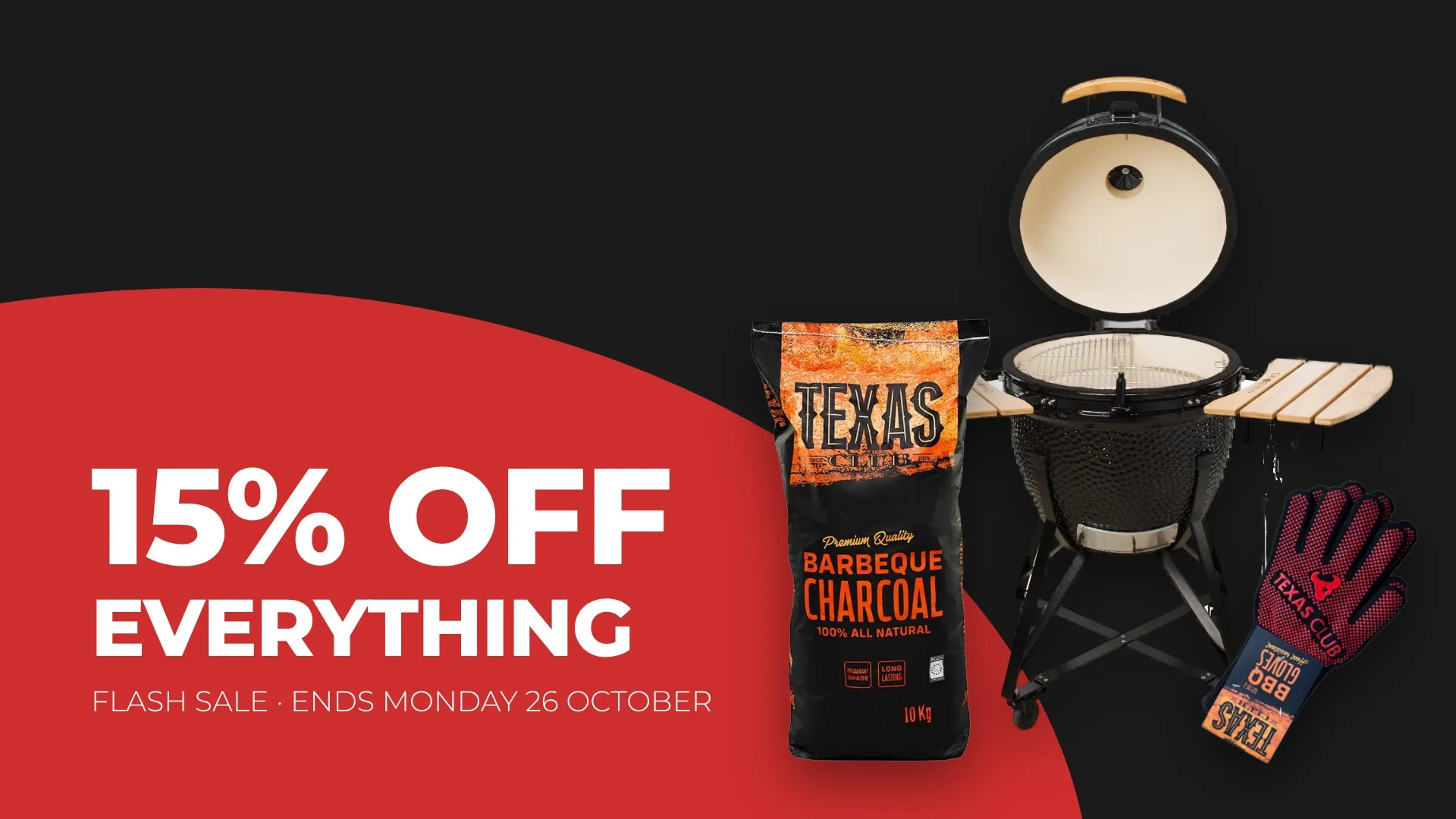 15% off everything – Kamado Kings flash sale, ends Monday 26 October. Shop now
